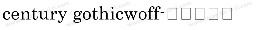 century gothicwoff字体转换